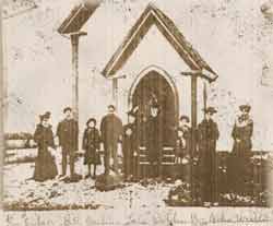 1930's photo of shelburne Methodist Episcopalian Church - adapted by Jason Buchanan