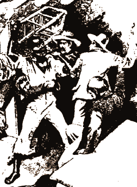 Artist Unknown: Newspaper depiction of Glover Incident 1852